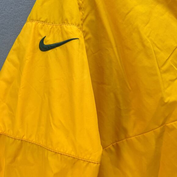 Green Bay Packers Jacket Men's size Large NFL Nike 1/4 Zip Gold Pullover - Picture 9 of 13